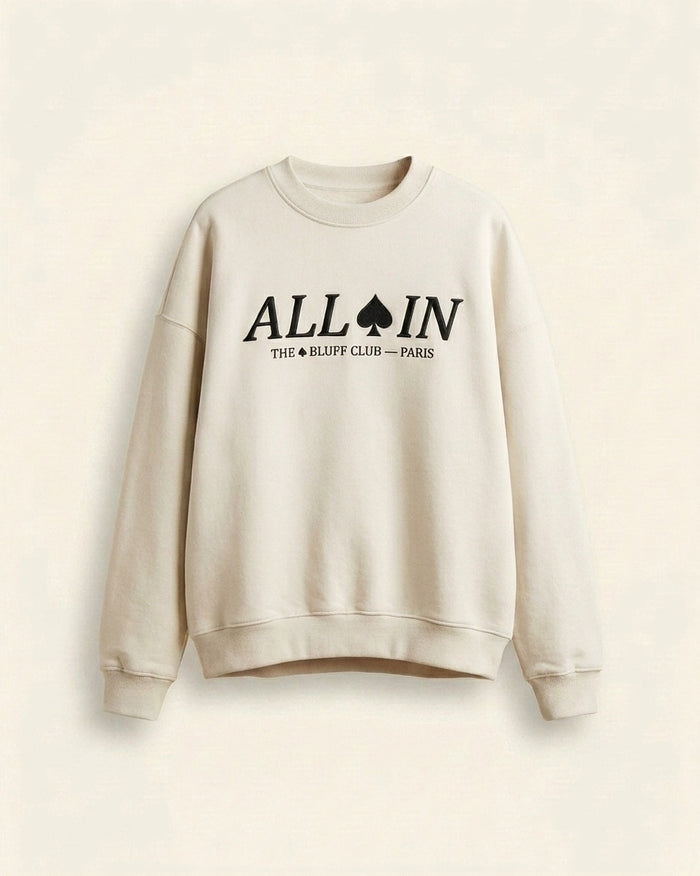 ALL IN · Sweat crewneck MAISON DE JEU