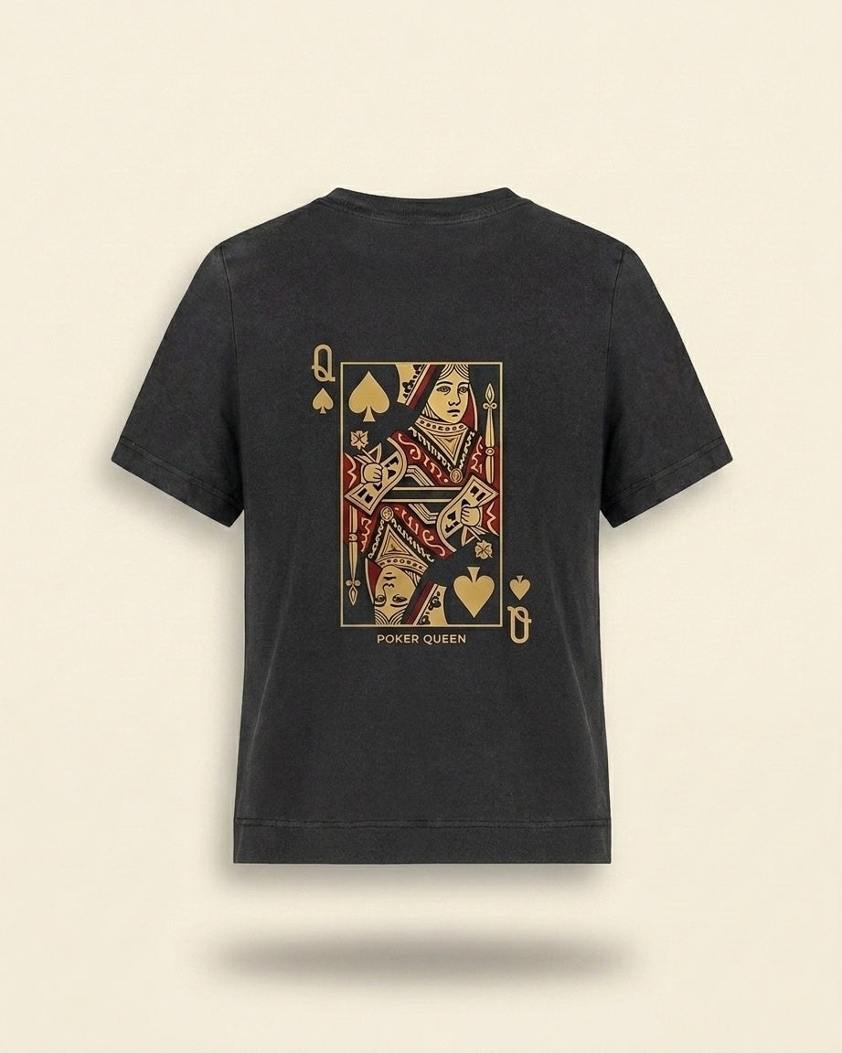 POKER QUEEN Vintage Black · T-shirt Femme