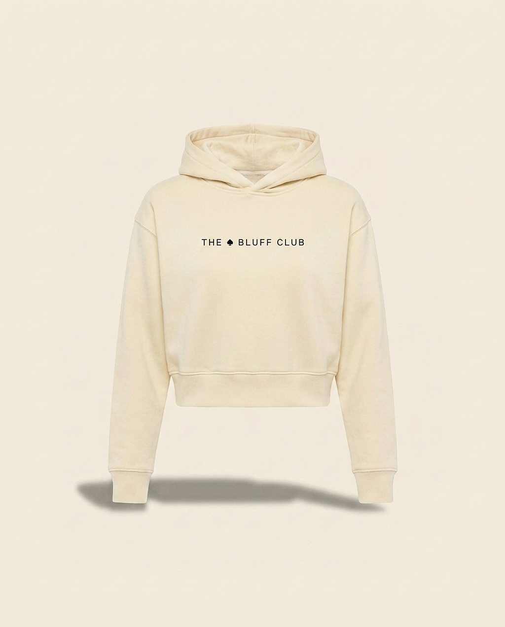 Hoodie Cropped Crème — packshot face
