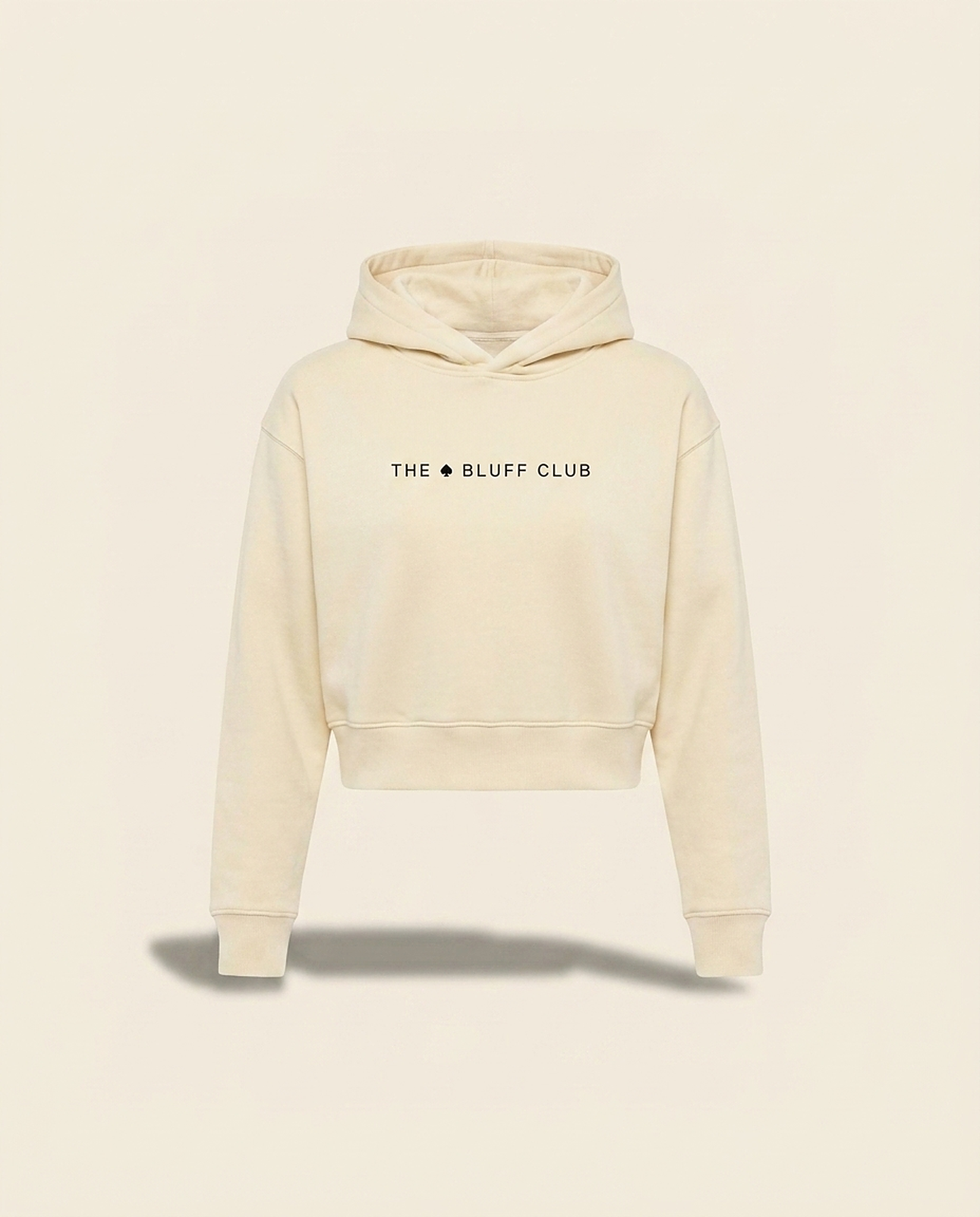 Hoodie Cropped Crème — packshot face