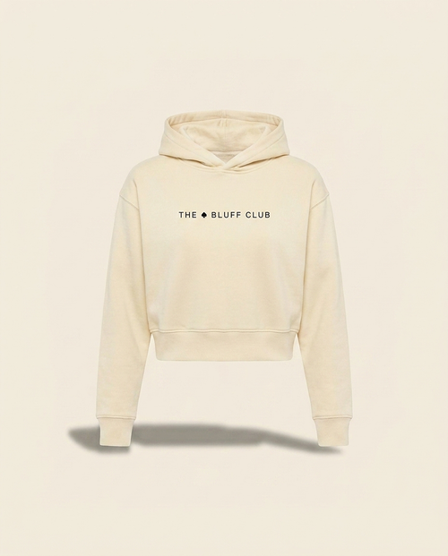 Hoodie Cropped Crème — packshot face