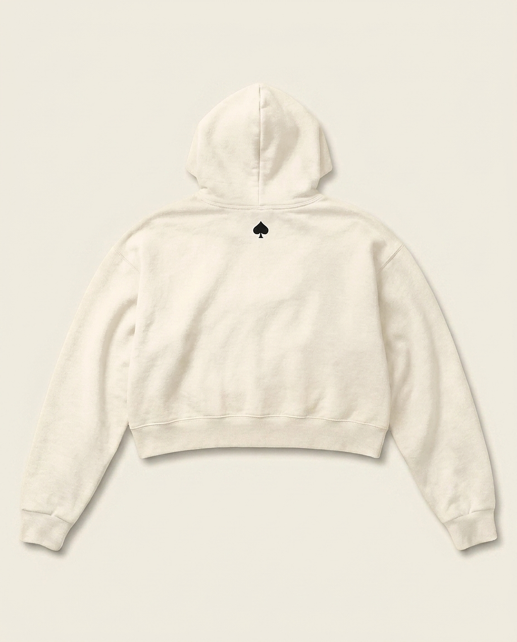 Hoodie Cropped Crème — packshot dos