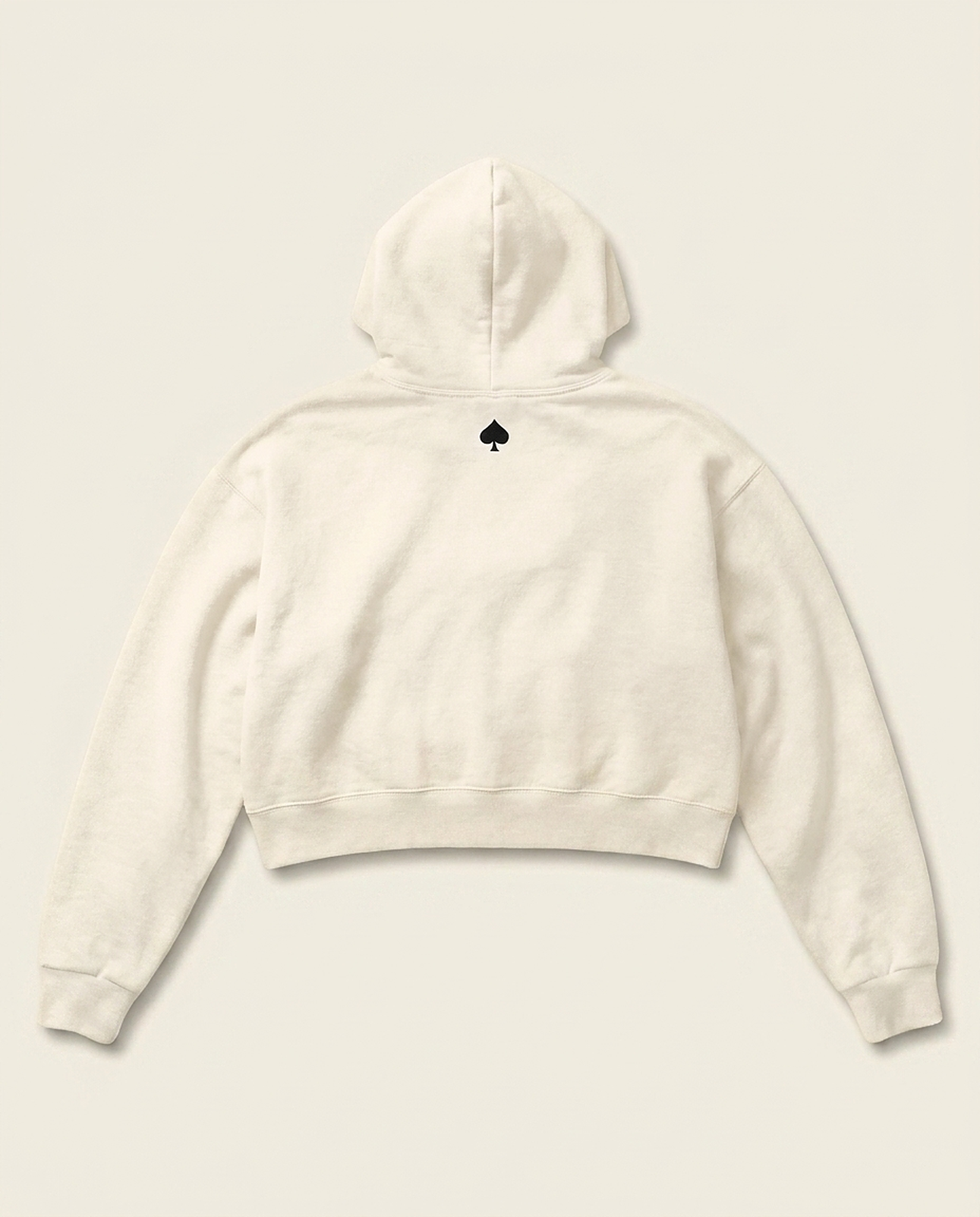 Hoodie Cropped Crème — packshot dos