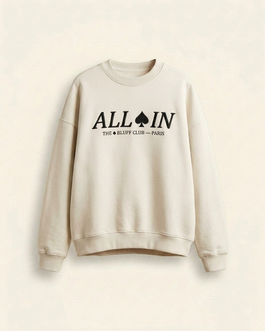 ALL IN · Sweat crewneck MAISON DE JEU