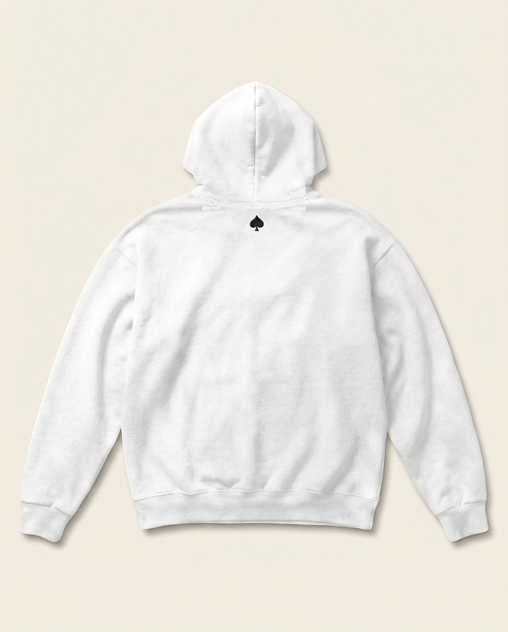 Hoodie Blanc — packshot dos (brodé)