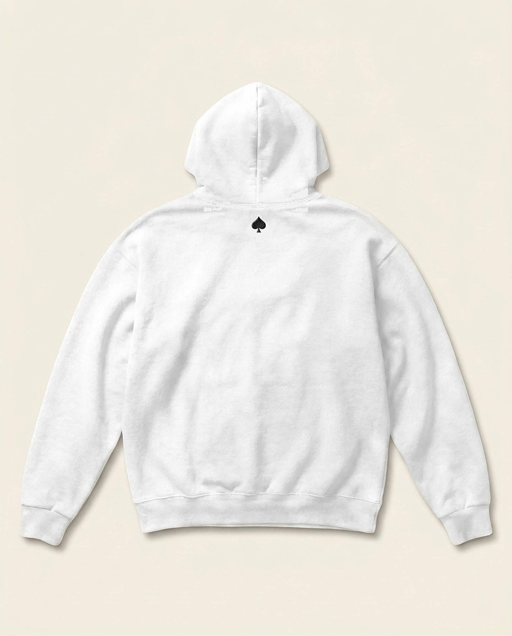 Hoodie Blanc — packshot dos (brodé)