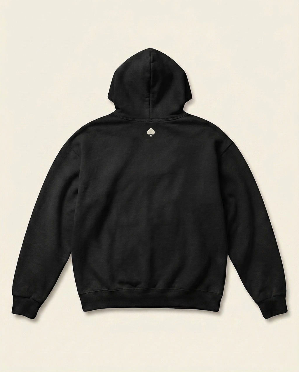 Hoodie Noir — packshot dos (brodé)