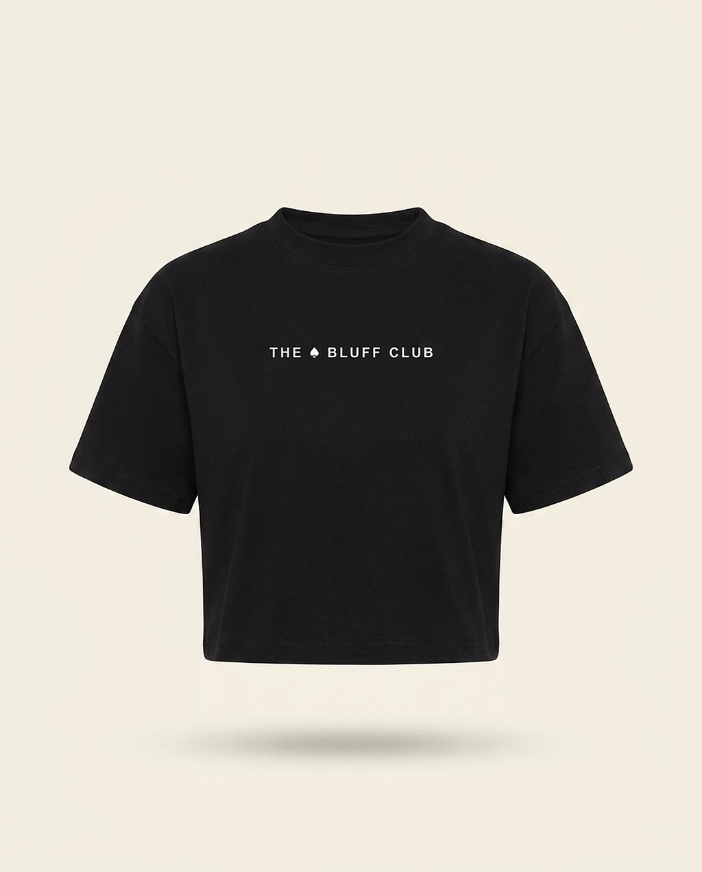 T-shirt Cropped Noir — packshot face