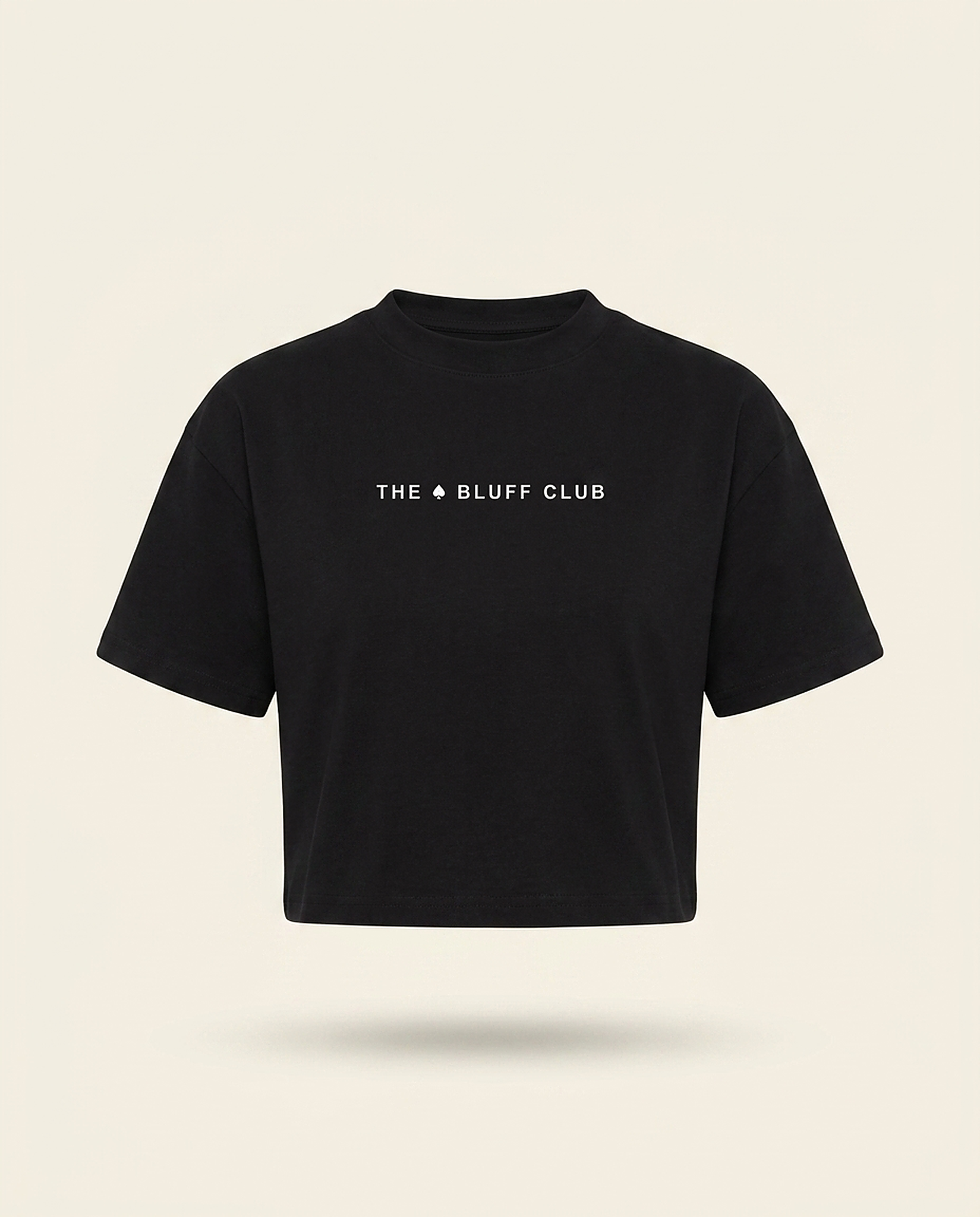 T-shirt Cropped Noir — packshot face