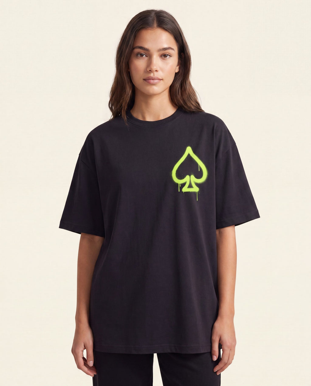 T-Shirt Graffiti Vert acide - studio femme