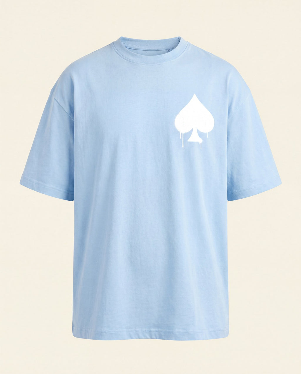 T-Shirt Graffiti Bleu ciel - face