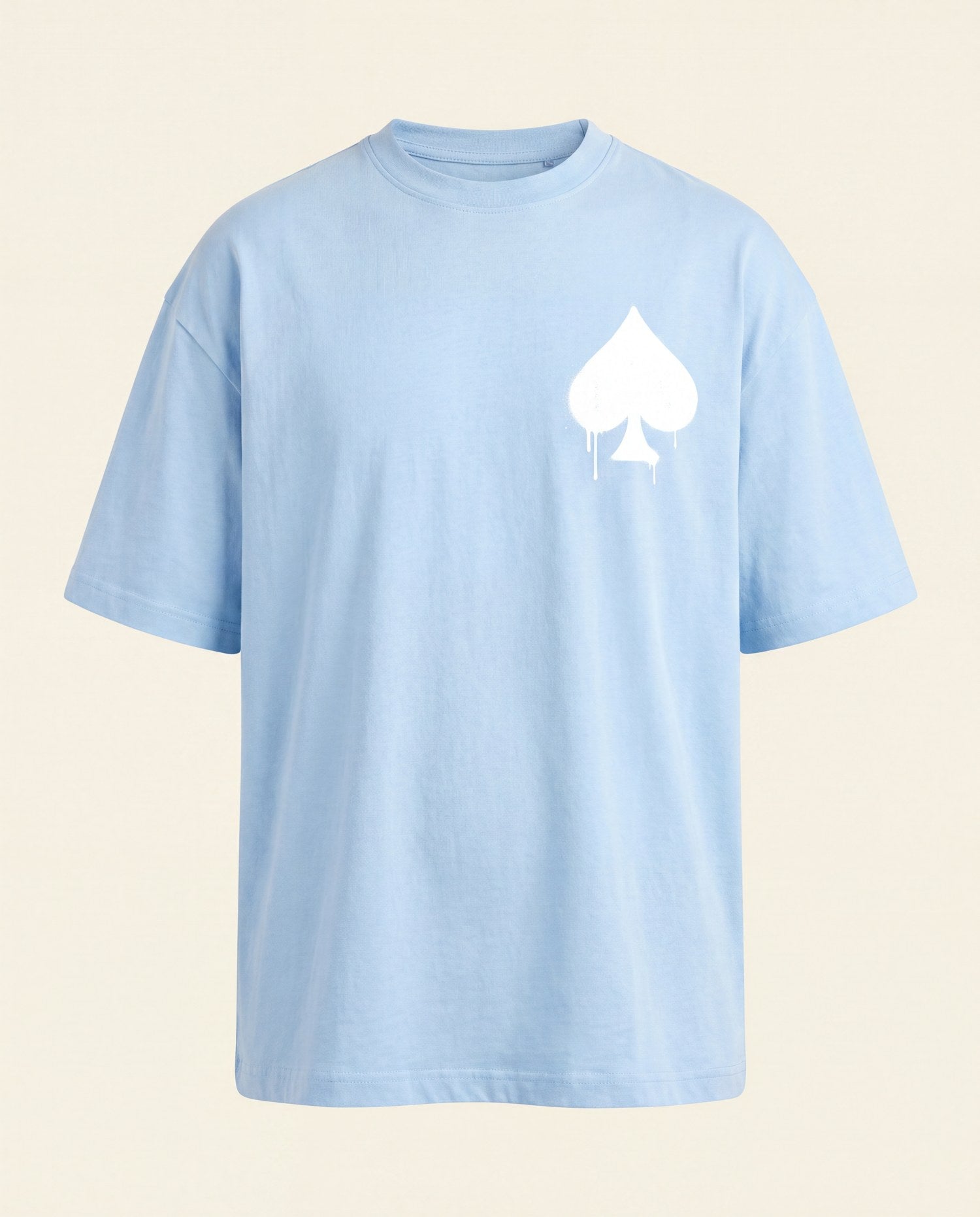 T-Shirt Graffiti Bleu ciel - face