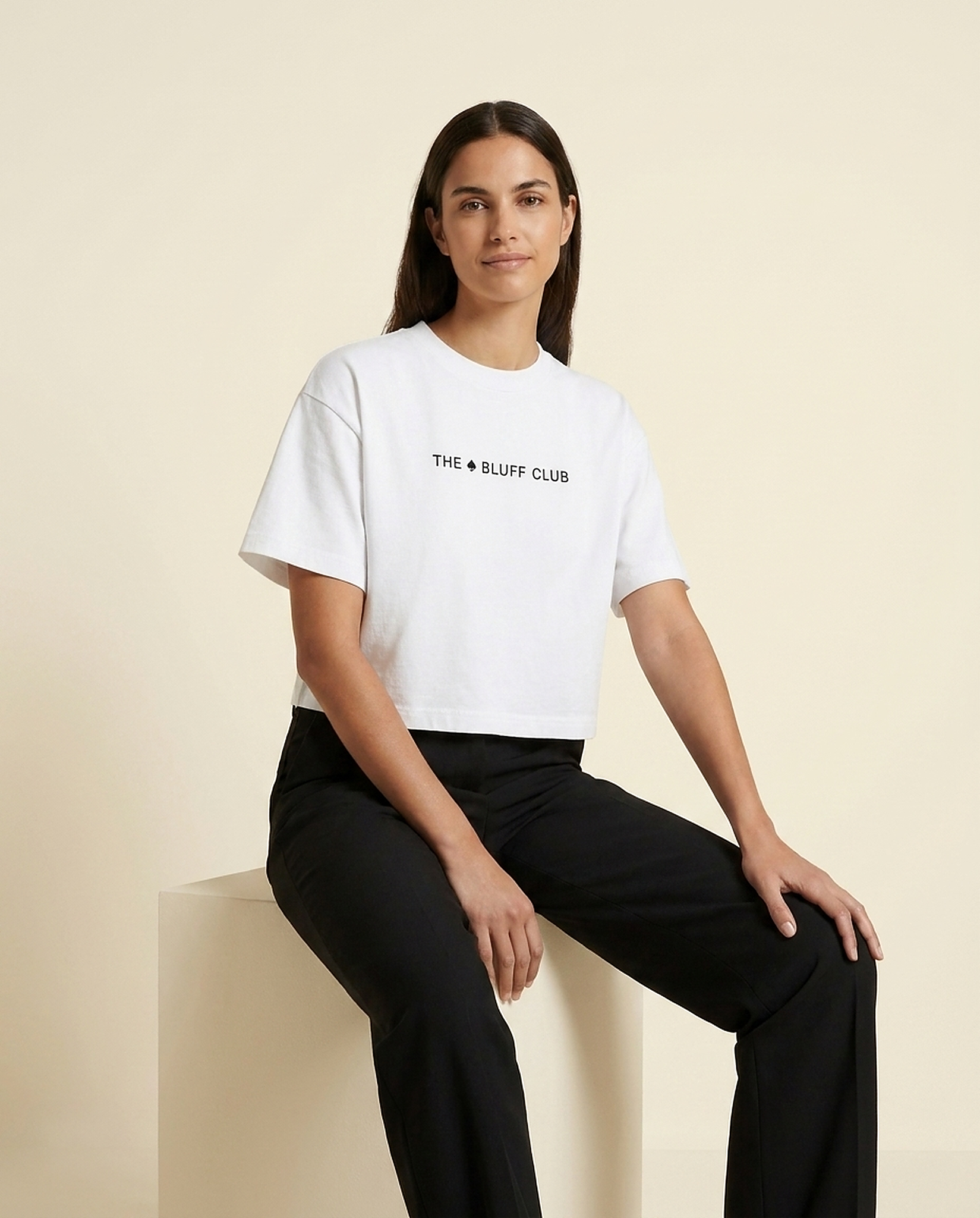 T-shirt Cropped Blanc — studio assis