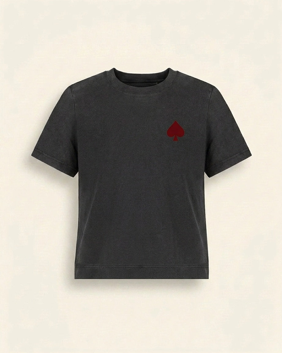 POKER QUEEN Vintage Black · T-shirt Femme