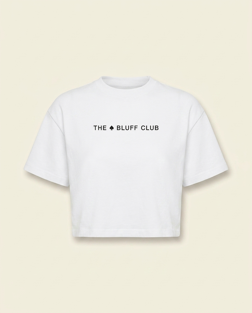 T-shirt Cropped Blanc — packshot face