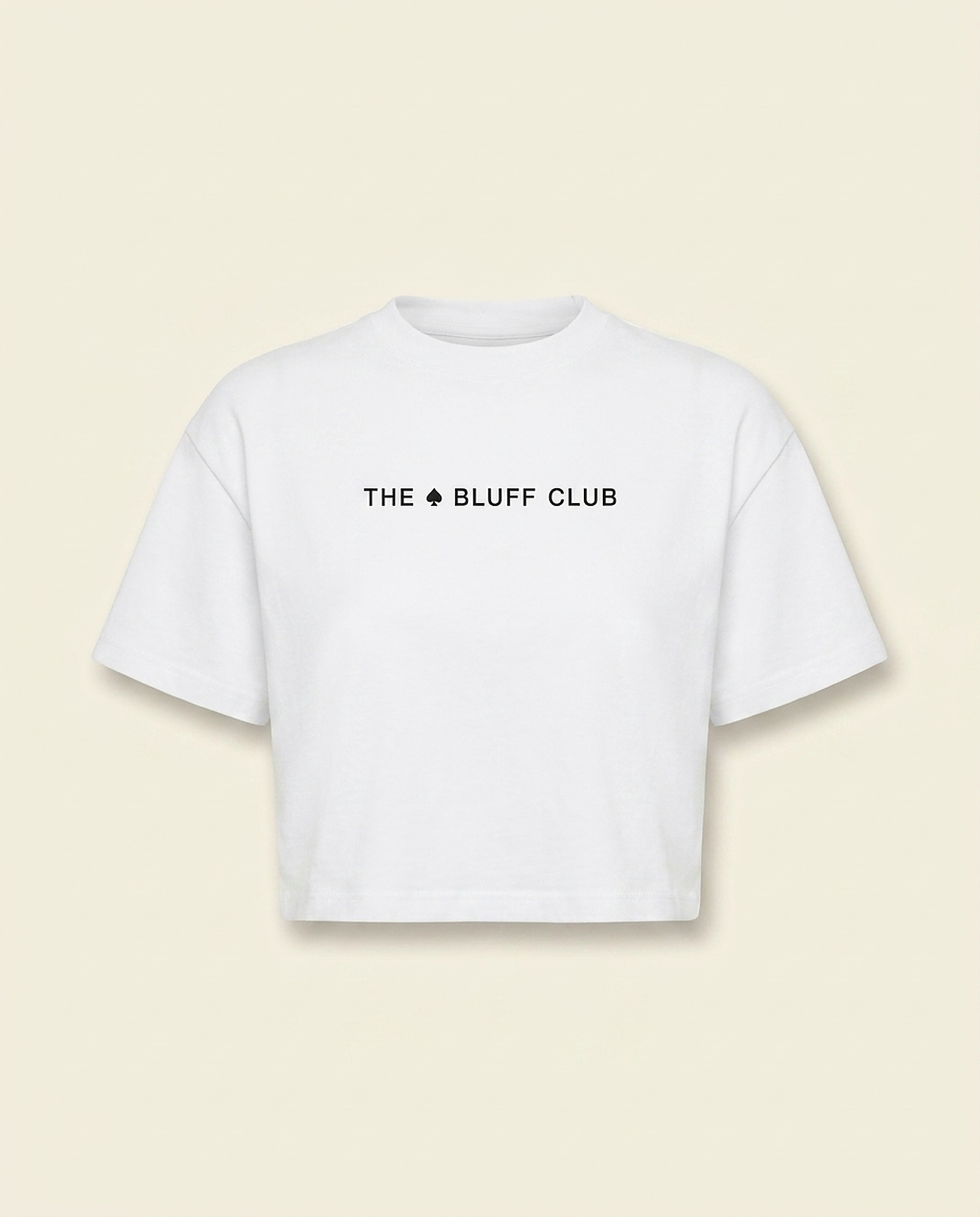 T-shirt Cropped Blanc — packshot face