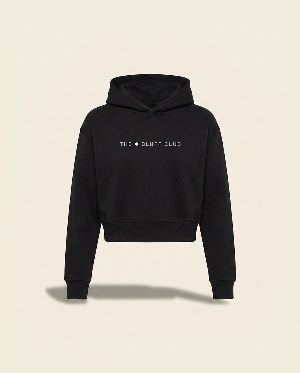 Hoodie Cropped Noir — packshot face