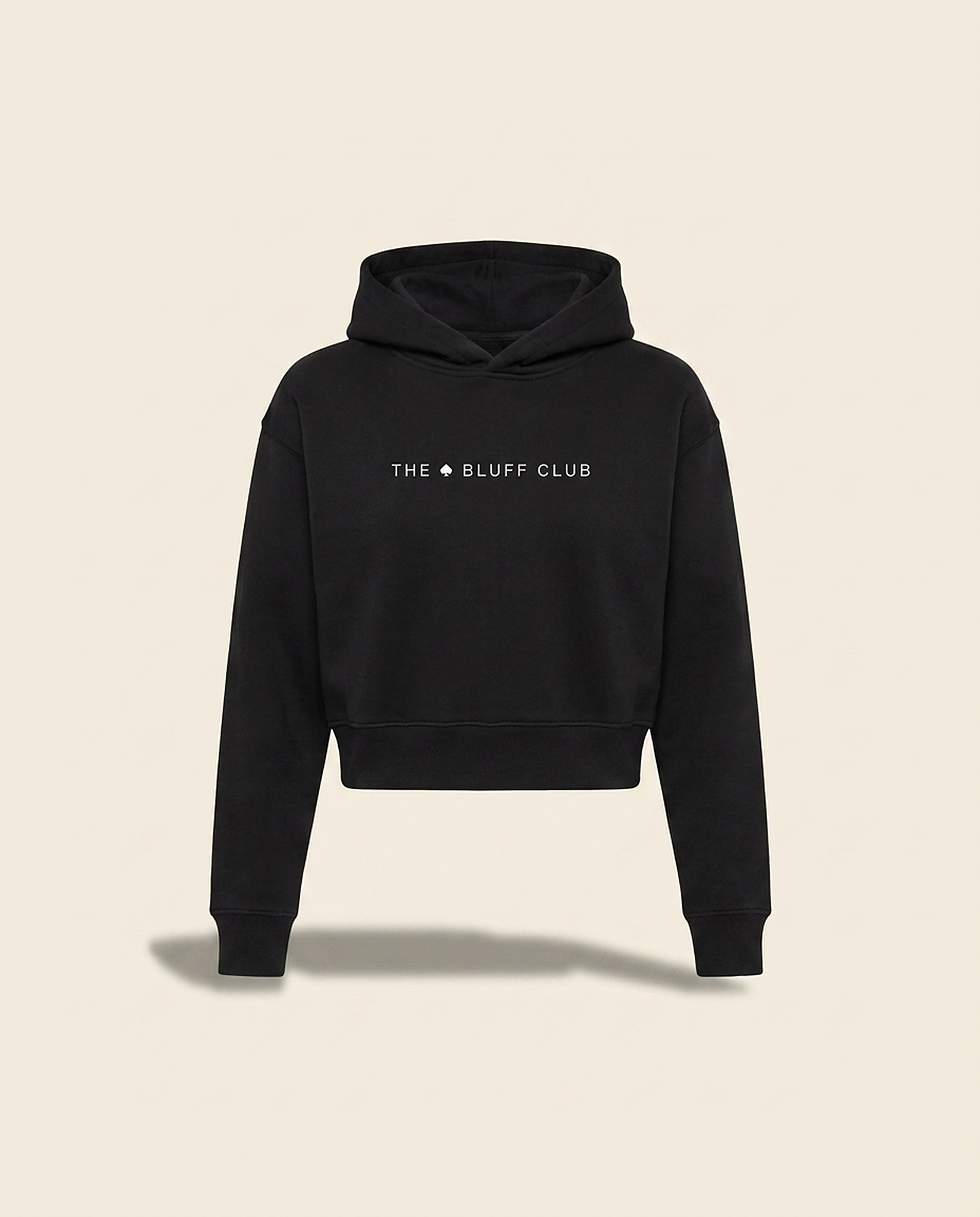 Hoodie Cropped Noir — packshot face