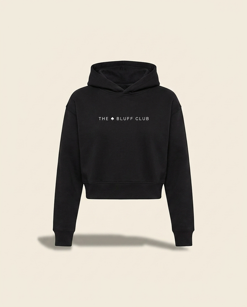 Hoodie Cropped Noir — packshot face