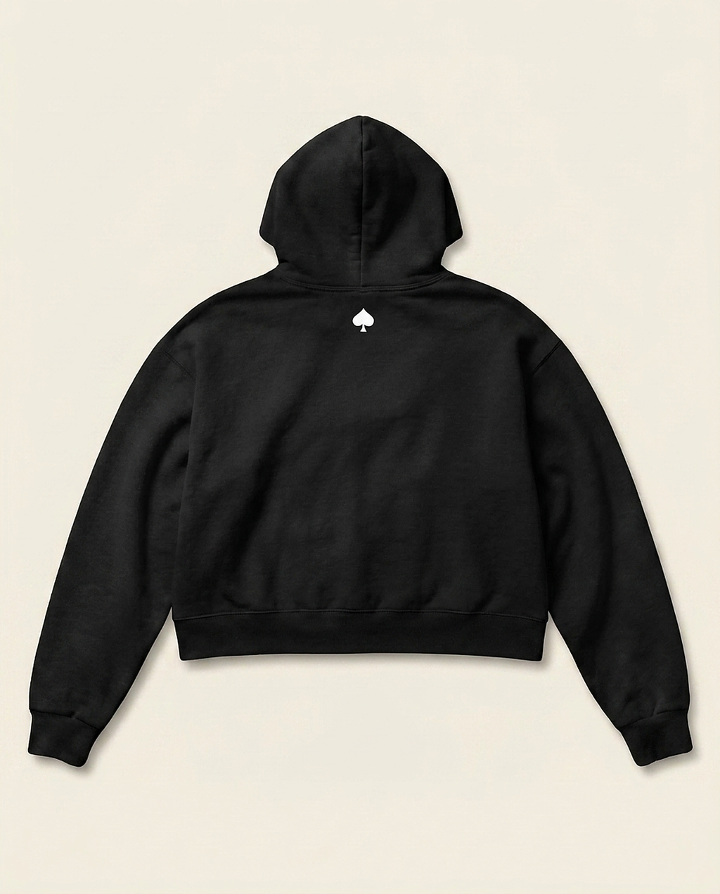 Hoodie Cropped Noir — packshot dos