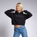 Hoodie Poker Cropped Femme - Black Edition
