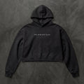 Hoodie Poker Cropped Femme - Black Edition