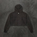 Hoodie Poker Cropped Femme - Black Edition
