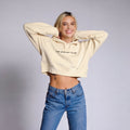 Hoodie Poker Cropped Femme - White Edition