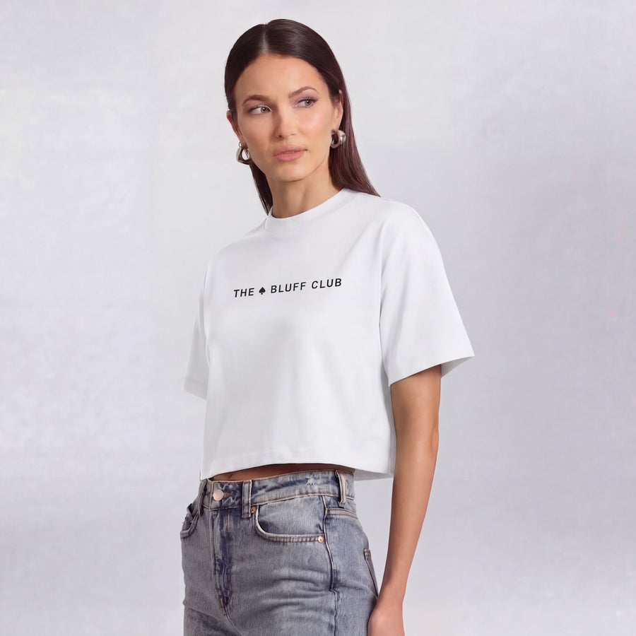 Cropped T-Shirt White Edition THE BLUFF CLUB