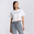 T-shirt Poker Cropped Femme - White Edition