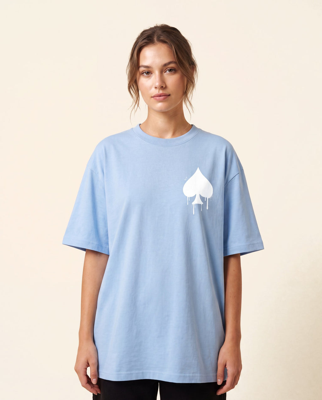 T-Shirt Graffiti Bleu ciel - studio femme