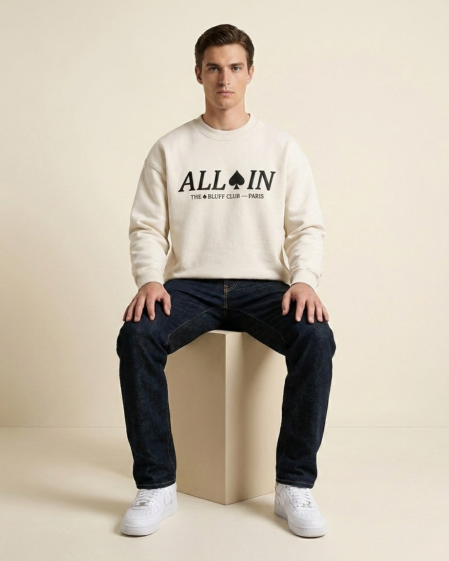 ALL IN · Sweat crewneck MAISON DE JEU