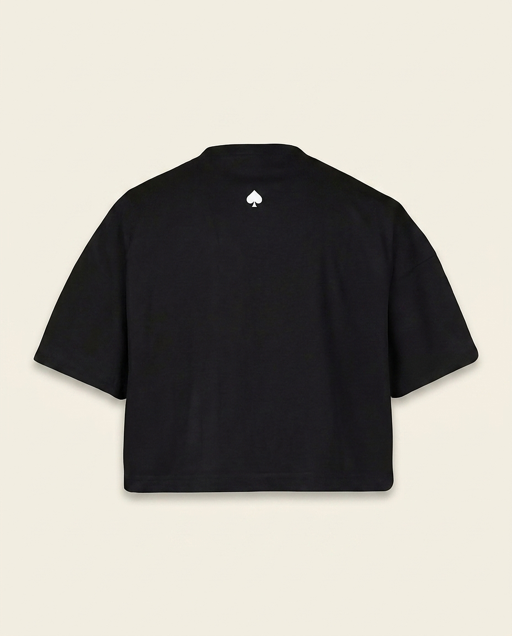 T-shirt Cropped Noir — packshot dos
